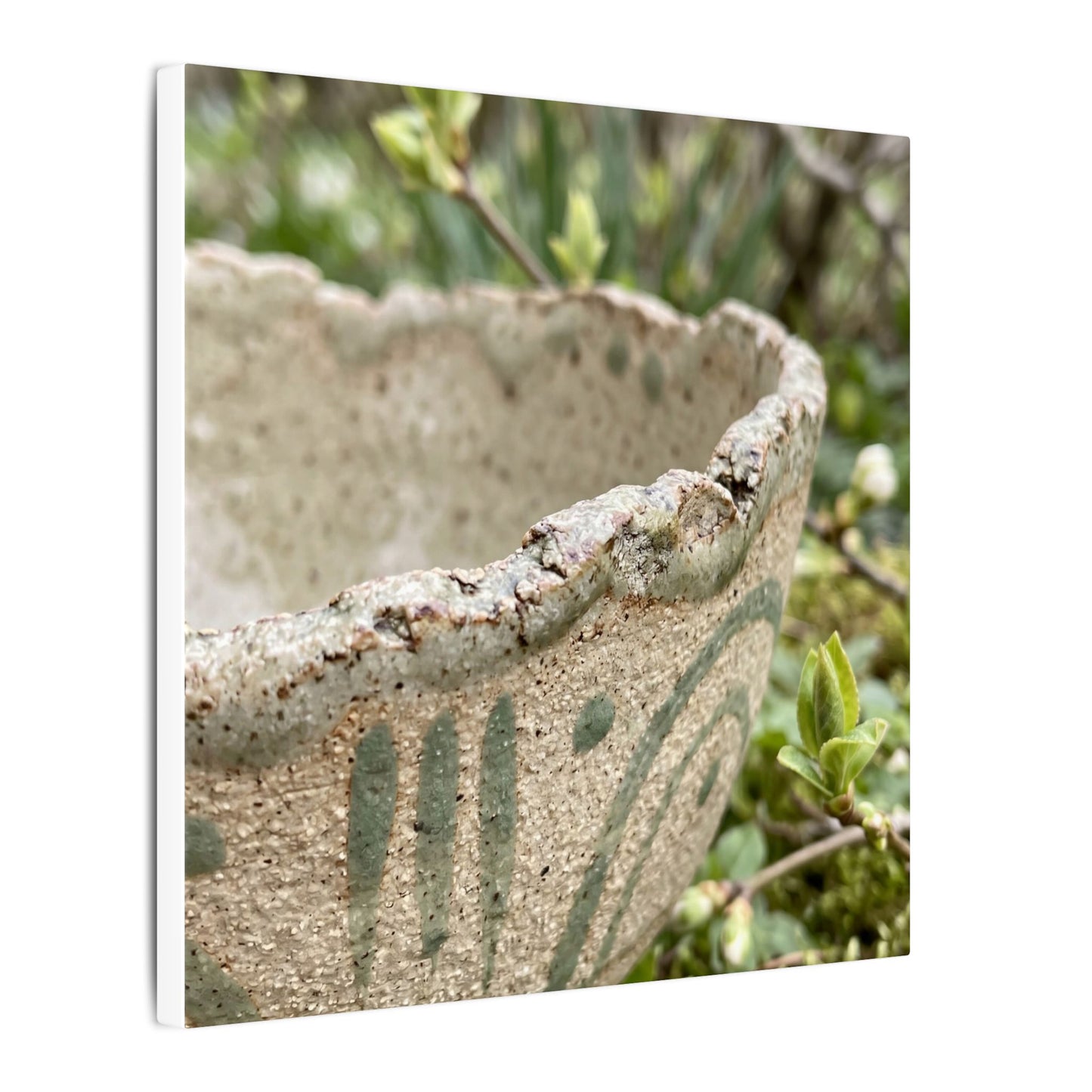 Elegant Ceramic Bowl Canvas Art - Japanese Pattern Japandi