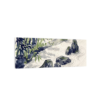 Dappled Rock Garden Canvas Art - Zen Mono No Aware