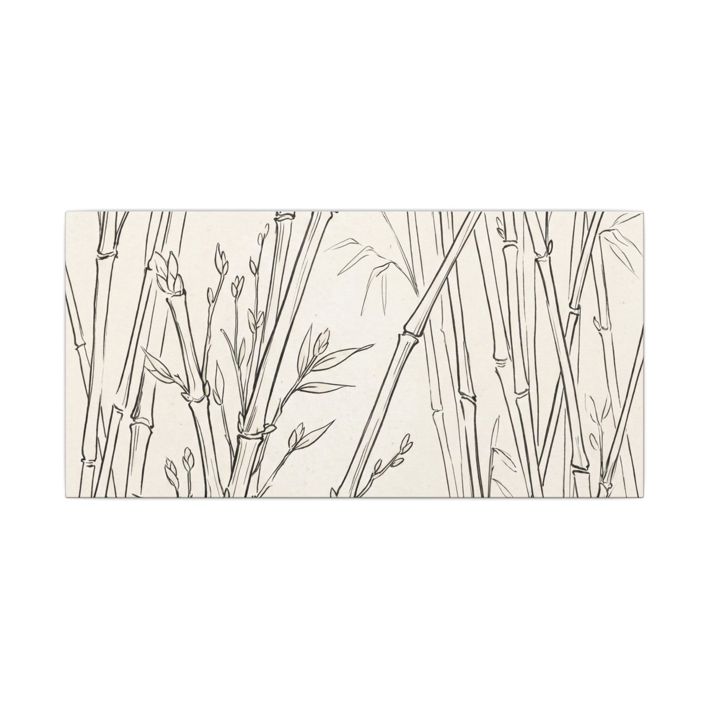Candlelight Bamboo Grove Canvas Art - Japandi Fukinsei
