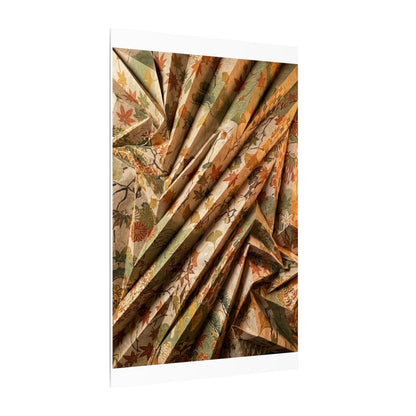 Paper Fold Autumn Canvas Art | Japandi Earthy Design