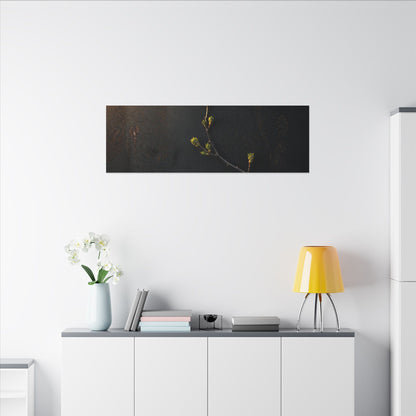 Dark Japandi Rust Patina in Golden Hour | Moody Minimal Canvas Art