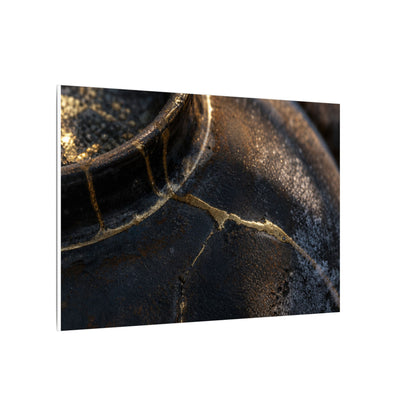 Kintsugi Rust Patina in Golden Hour | Broken Beauty Canvas Art