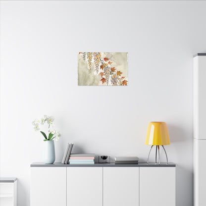 Ma Wisteria Canvas Art - Japandi Watercolor