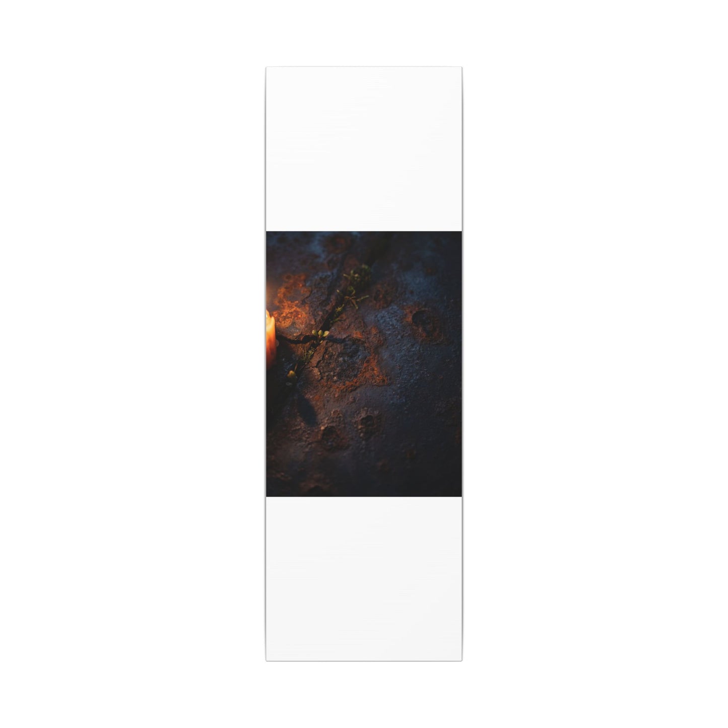Candlelight Rust Patina Canvas Art - Dark Japandi Ma