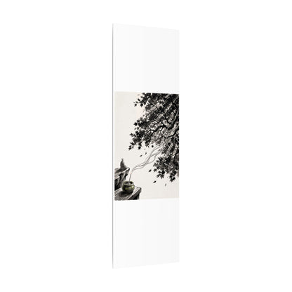 Serene Incense Smoke Canvas Art - Ukiyo E Inspired Zen
