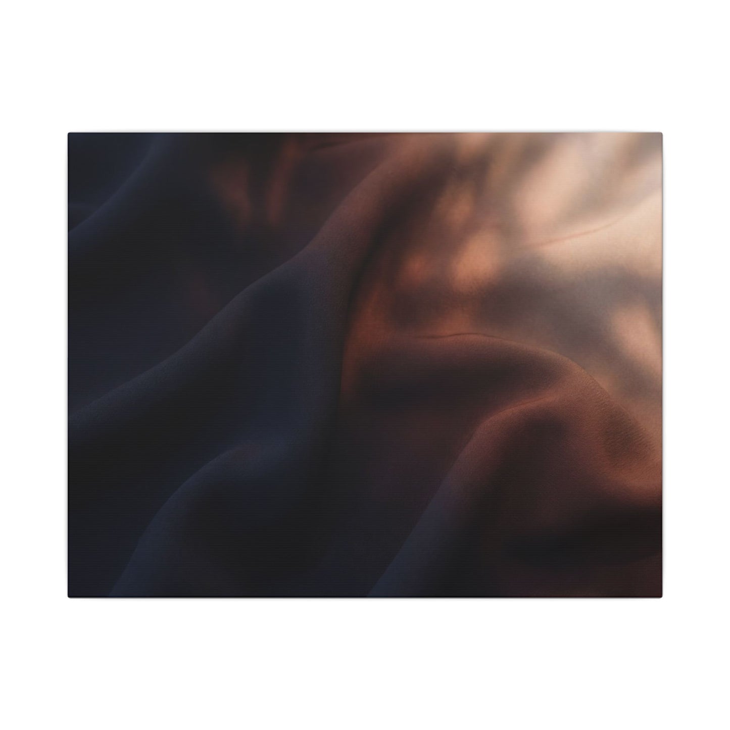 Dark Japandi Silk Drape in Dawn | Shadow Zen Canvas Art Art Print