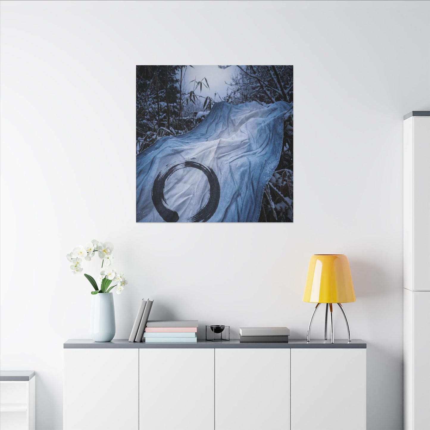 Moonlight Silk Drape Canvas Art - Zen Datsuzoku