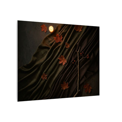 Autumn Silk Drape Moody Minimal Canvas Art | Moody Decor
