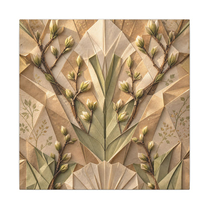 Kanso Paper Fold Canvas Art - Japandi Japanese Pattern