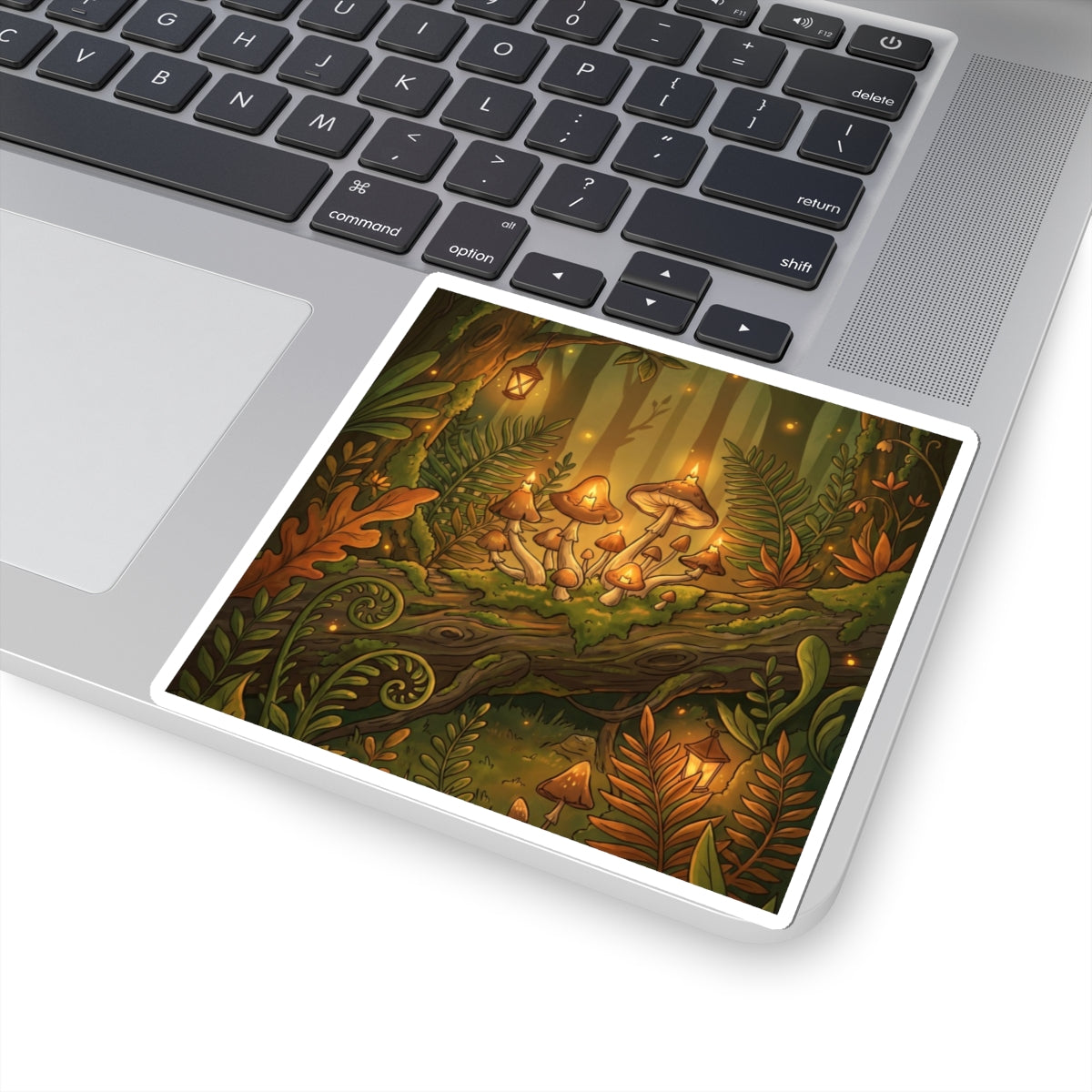 Summer Wild Mushrooms Forest Whimsy Sticker | Rustic Decor Art Print