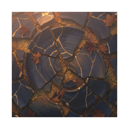 Autumn Cracked Earth Gold Repair Canvas Art | Philosophical Decor