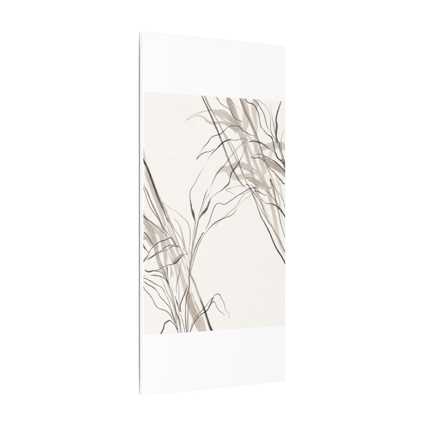 Neutral Shoji Screen Canvas Art - Minimal Line Japandi