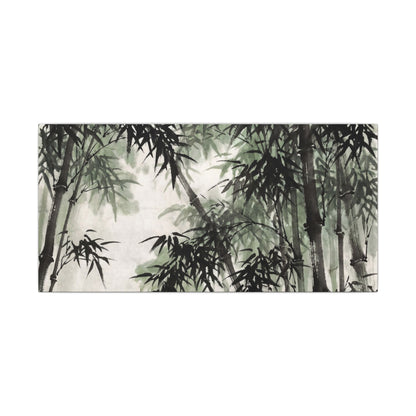 Zen Bamboo Grove in Overcast | Sumi E Canvas Art