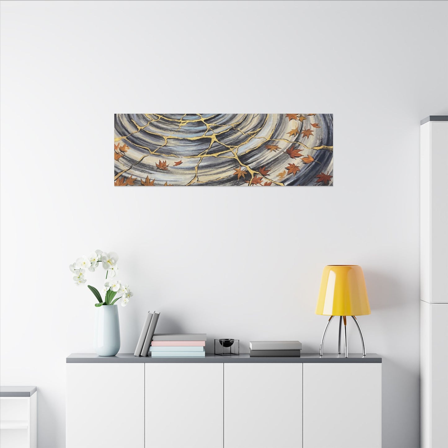 Moonlight Water Ripple Canvas Art - Kintsugi Fukinsei