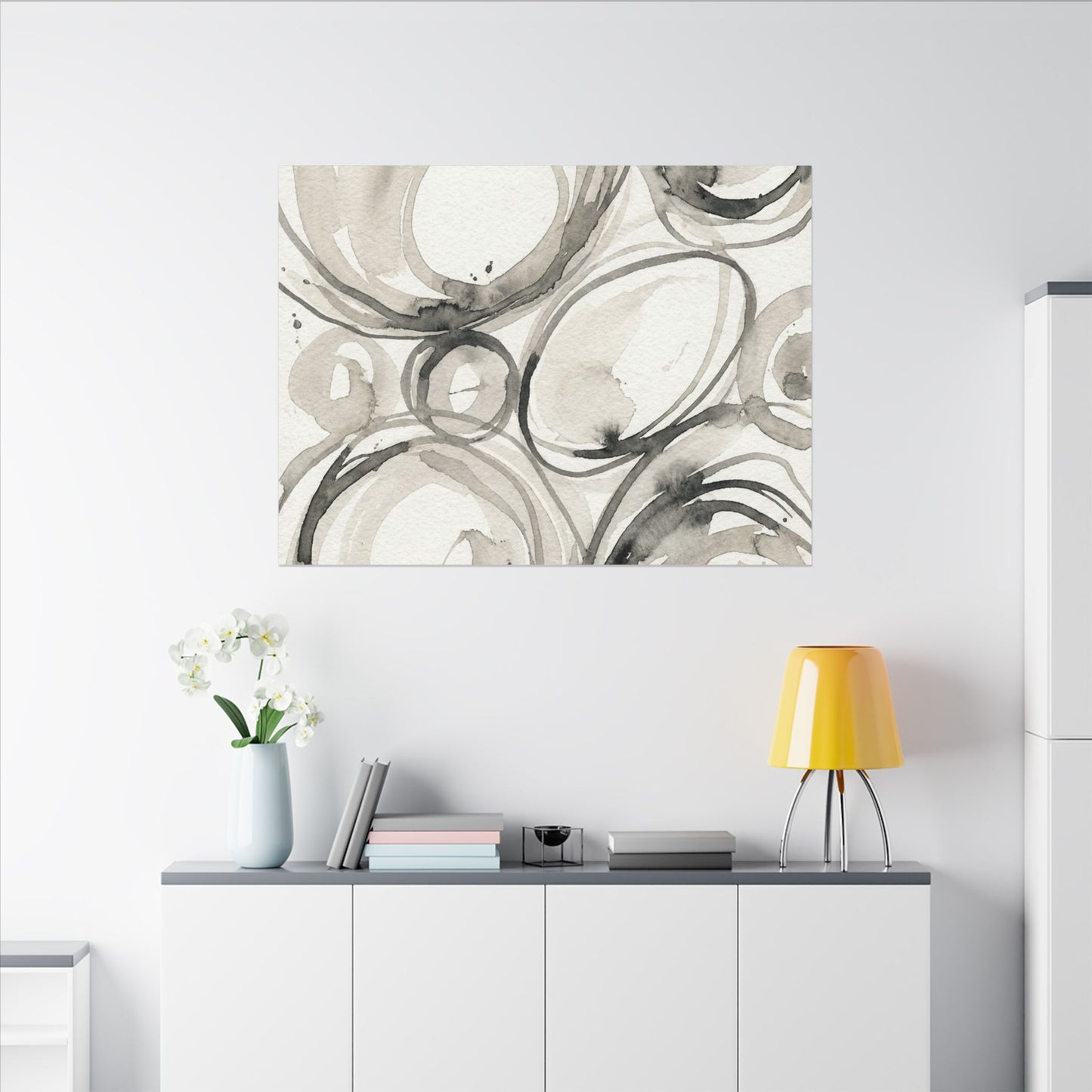 Handcrafted Feel Japandi Watercolor Canvas Art
