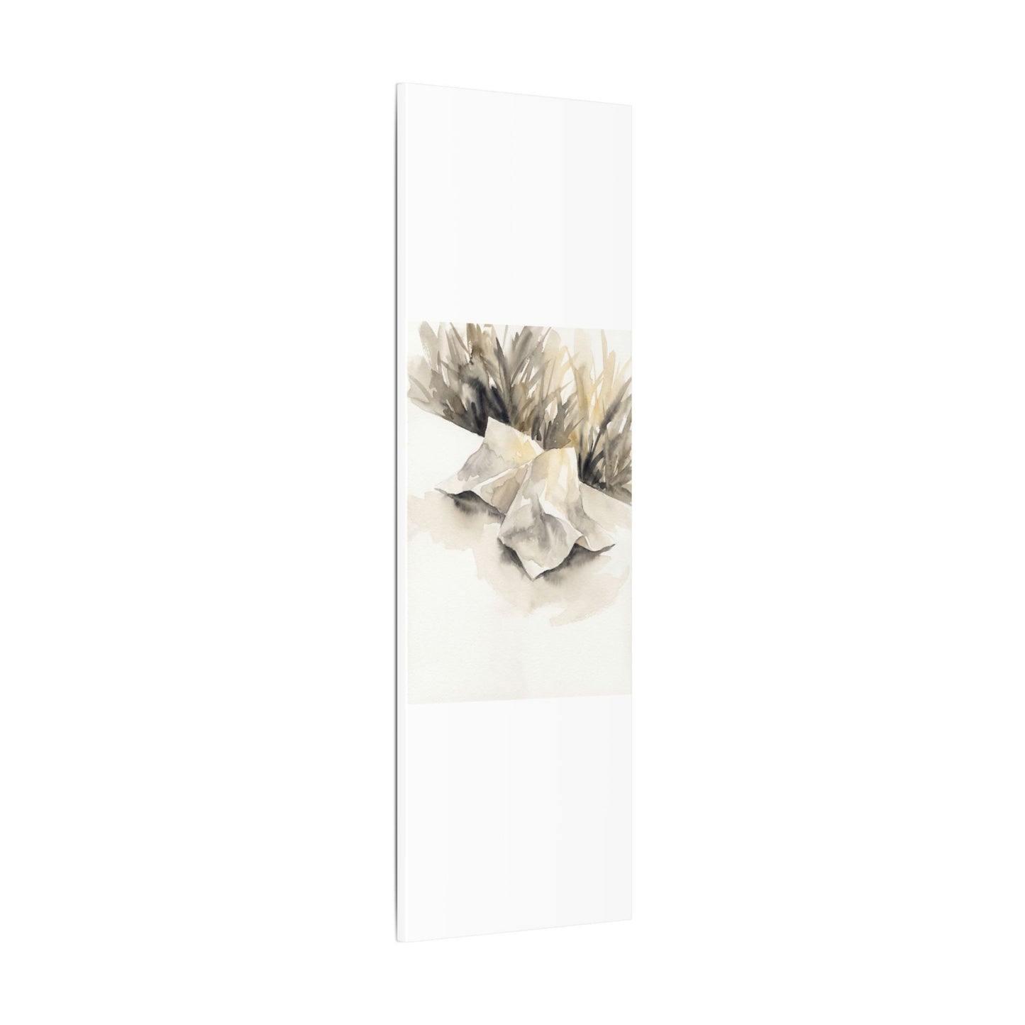 Paper Fold Watercolor Canvas Art | Warm Japandi Art