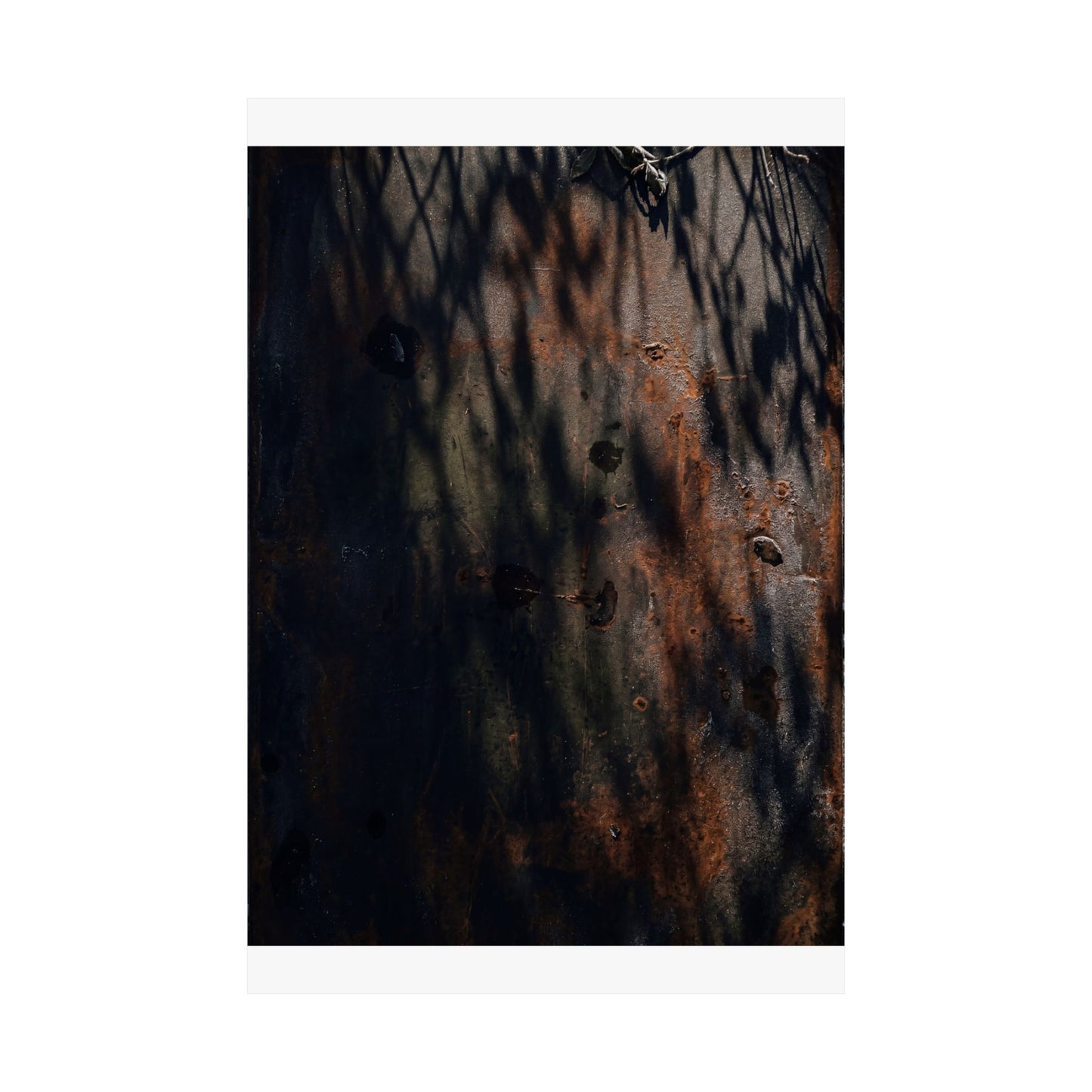 Atmospheric Rust Patina Wall Art Print - Shadow Zen Dark Japandi