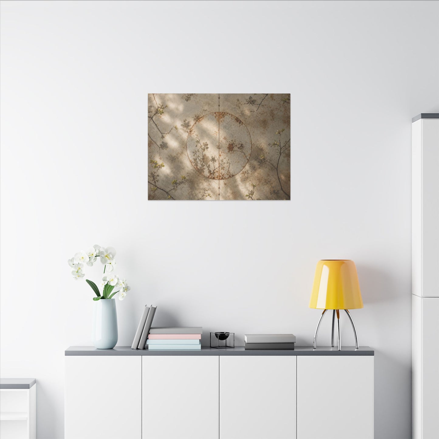 Japandi Rust Patina in Dappled | Japanese Pattern Canvas Art