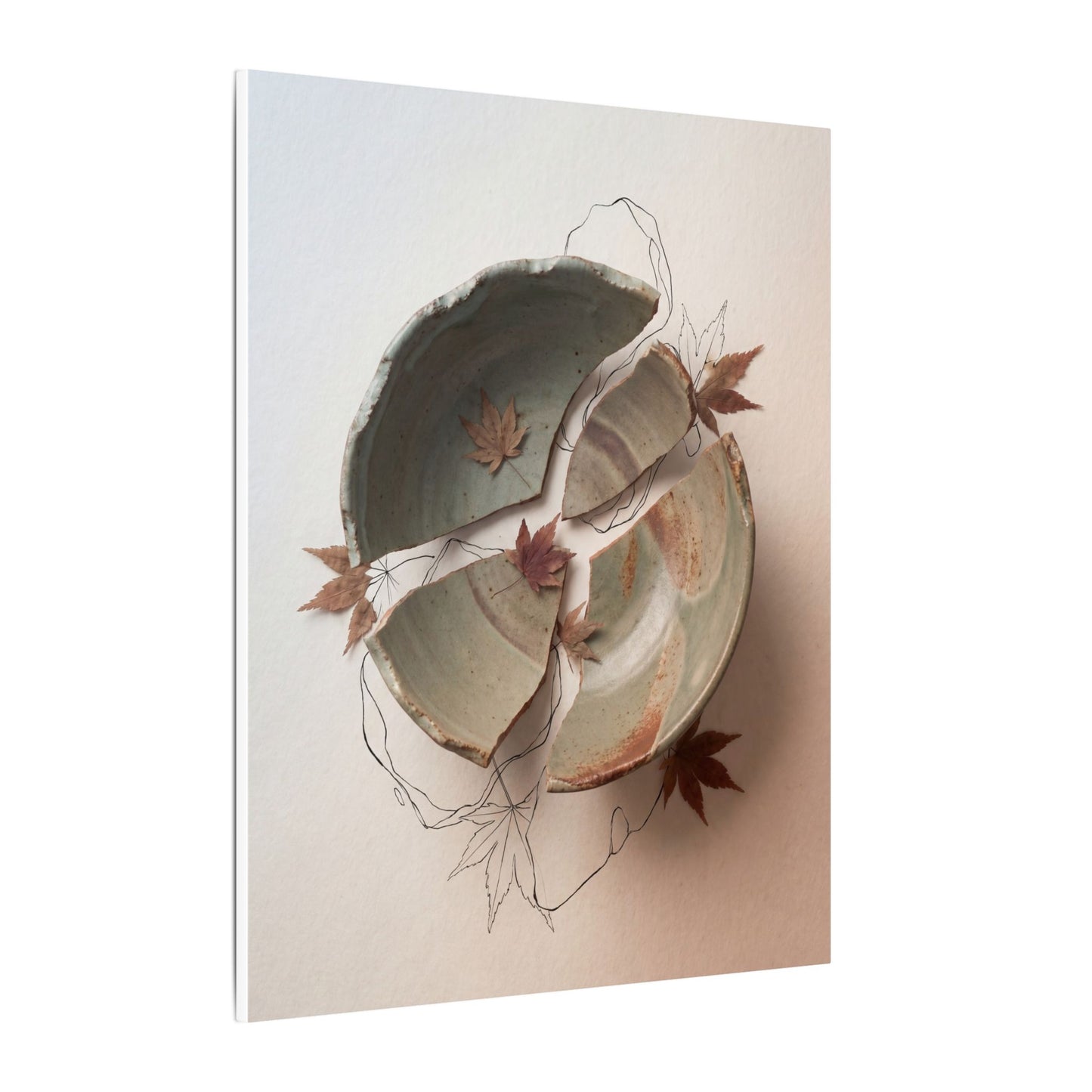 Dawn Ceramic Bowl Canvas Art - Japandi Fukinsei