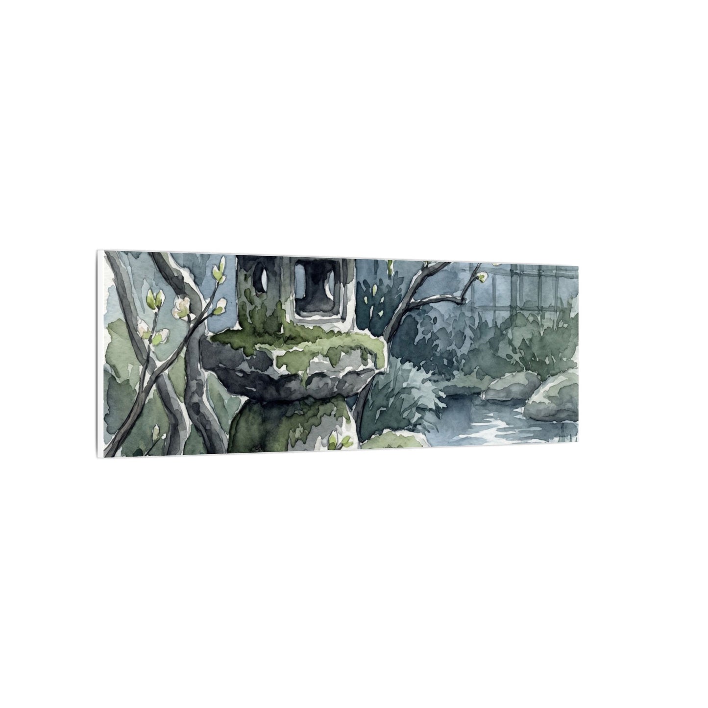 Moonlight Stone Lantern Canvas Art - Japandi Seijaku