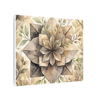 Warm Paper Fold Canvas Art - Watercolor Japandi