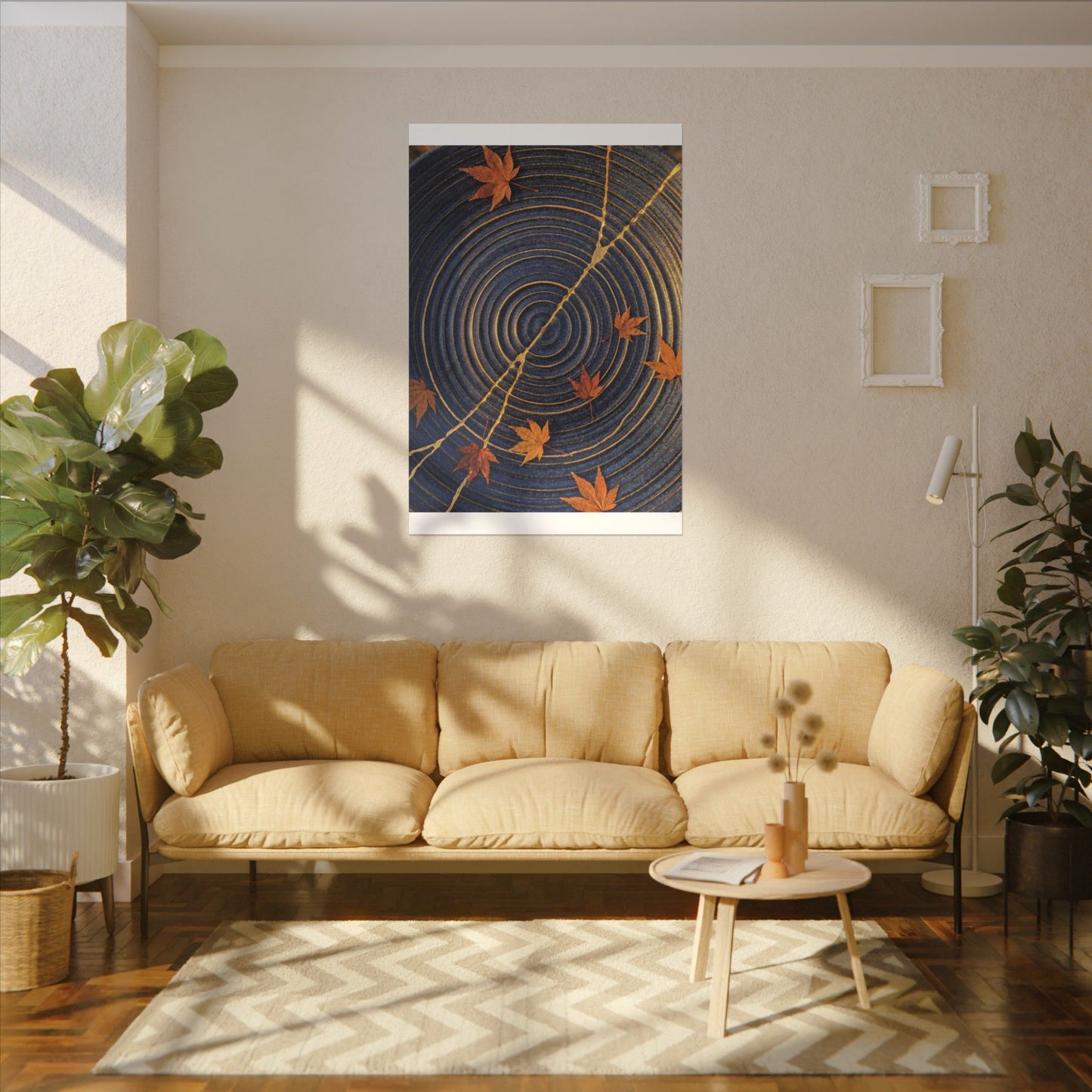 Water Ripple Gold Repair Canvas Art | Healing Kintsugi Art