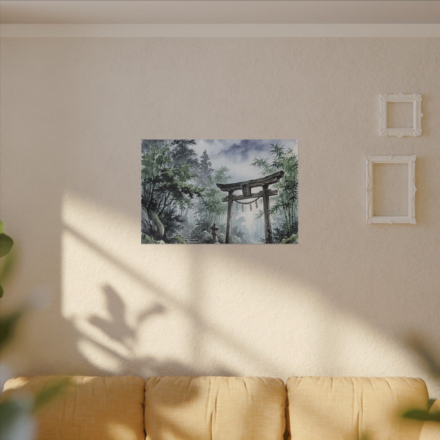 Moonlight Torii Gate Canvas Art - Zen Fukinsei