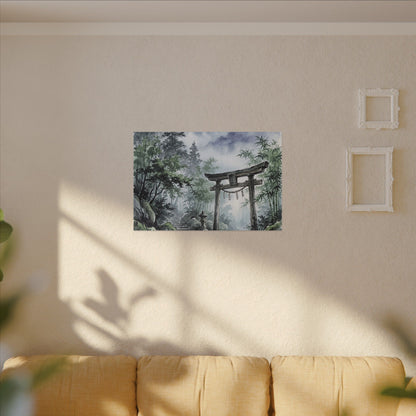 Moonlight Torii Gate Canvas Art - Zen Fukinsei