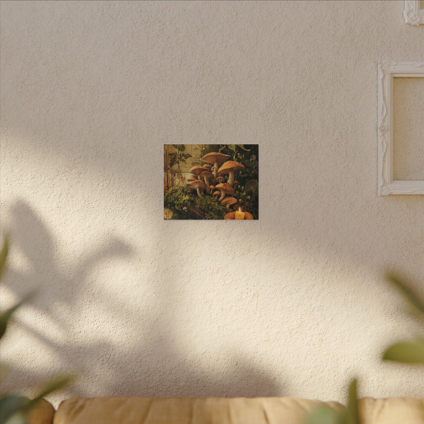 Spring Wild Mushrooms Herbarium Canvas Art | Earthy Decor