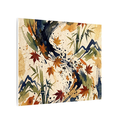 Golden Hour Ink Brushstroke Canvas Art - Zen Shibui