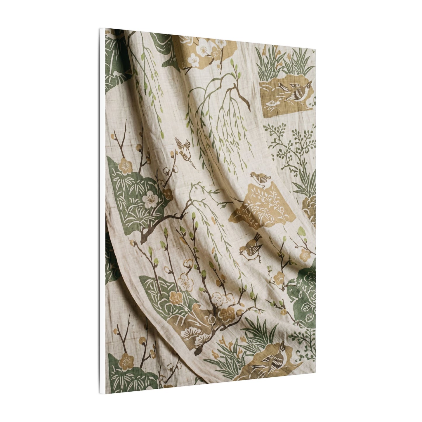 Silk Drape Canvas Art | Spring Japandi Japanese Pattern Art