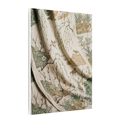 Silk Drape Canvas Art | Spring Japandi Japanese Pattern Art