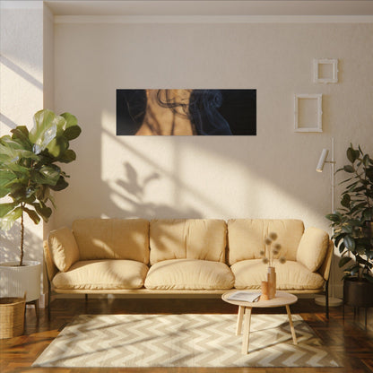 Incense Smoke Canvas Art | Winter Dark Japandi Shadow Zen Art