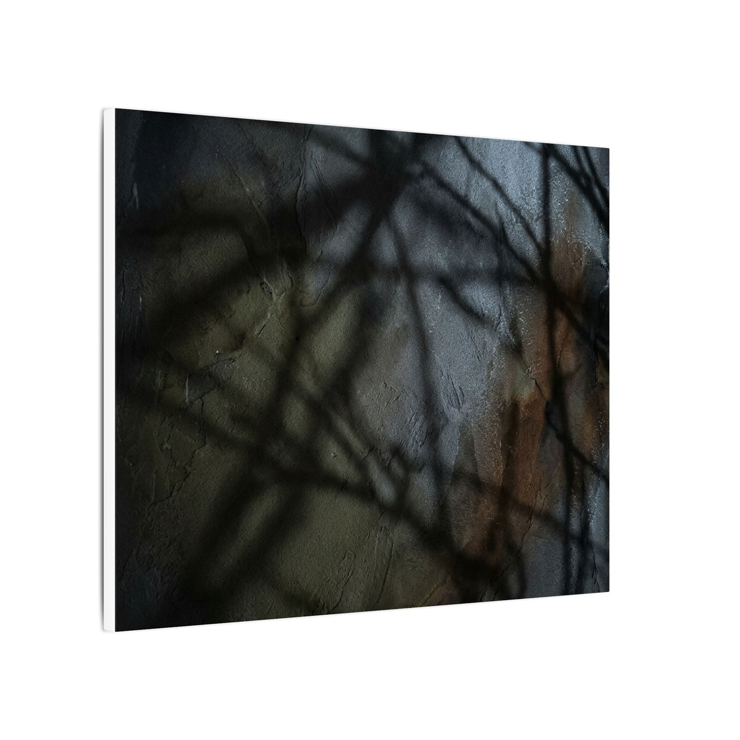 Shadow Play Dark Texture Canvas Art | Sophisticated Dark Japandi Art