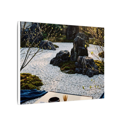 Zen Tea Ceremony in Golden Hour | Karesansui Canvas Art