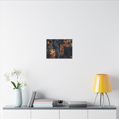 Autumn Incense Smoke Dark Texture Canvas Art | Sophisticated Decor