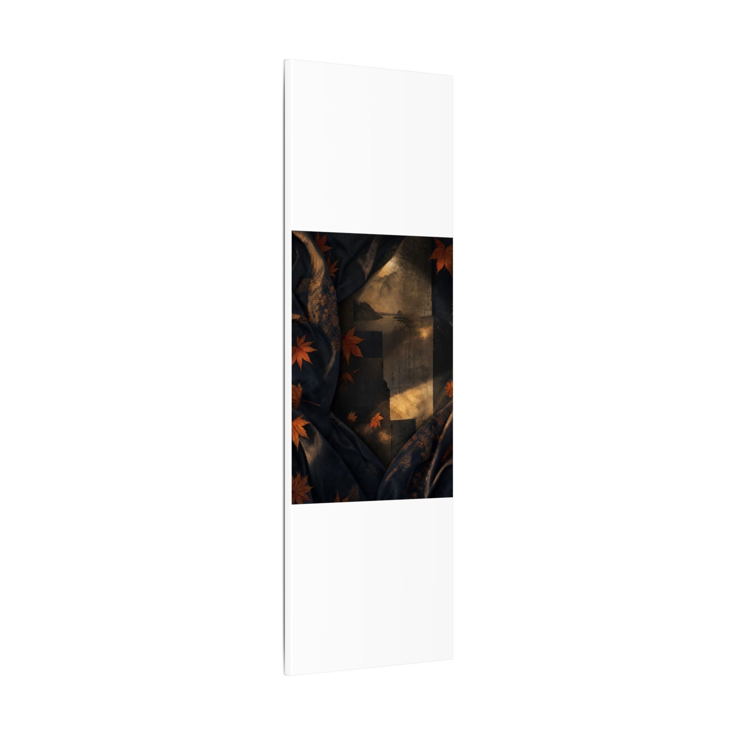 Autumn Silk Drape Shadow Zen Canvas Art | Bold Decor