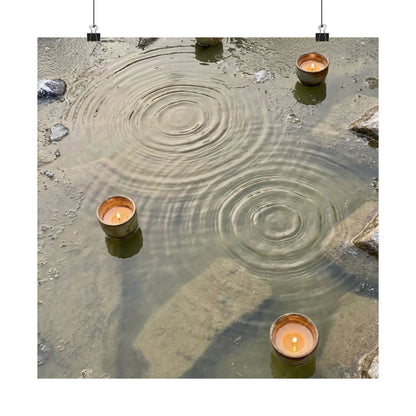 Fukinsei Water Ripple Wall Art Print - Japandi Japanese Pattern