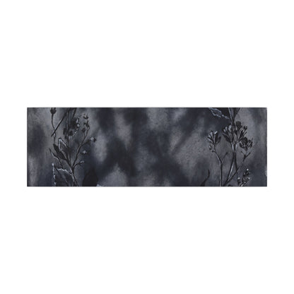 Dried Flowers Canvas Art | Winter Dark Japandi Shadow Zen Art