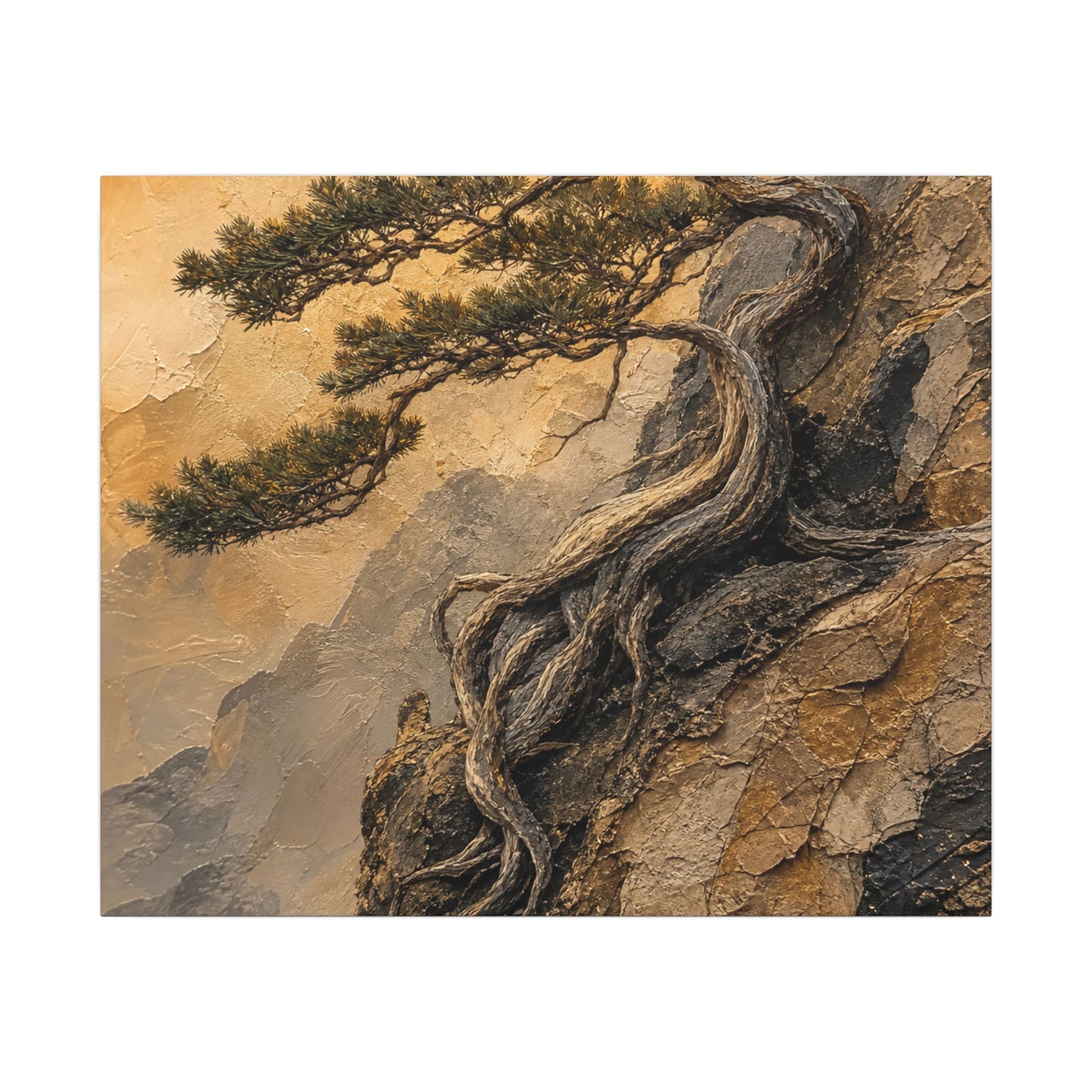 Summer Pine Tree Texture Canvas Art | Cozy Decor