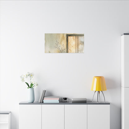Ma Shoji Screen Canvas Art - Japandi Watercolor