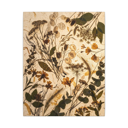 Dried Flowers Summer Canvas Art | Japandi Neutral Design