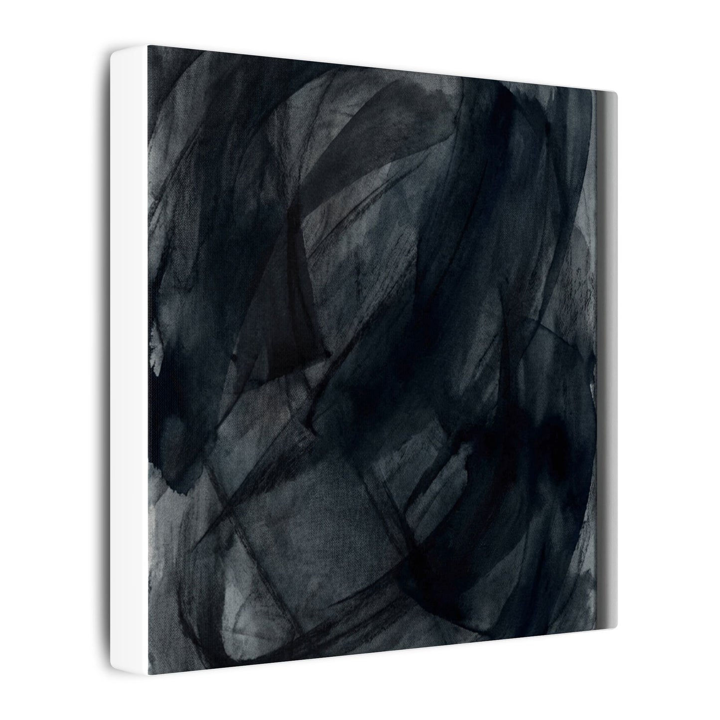 Deep Tones Dark Japandi Charcoal Canvas Art