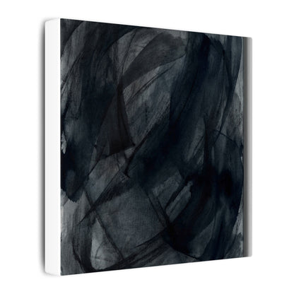 Deep Tones Dark Japandi Charcoal Canvas Art
