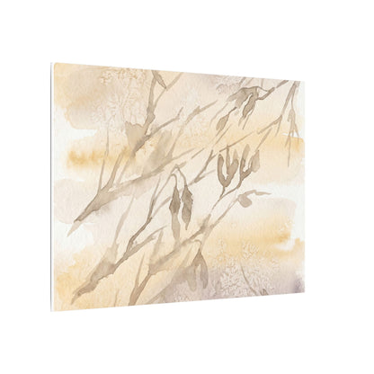Shadow Play Winter Canvas Art | Japandi Warm Design