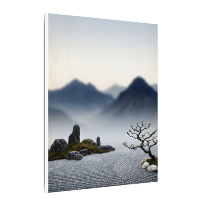 Mountain Mist Karesansui Canvas Art | Contemplative Zen Art
