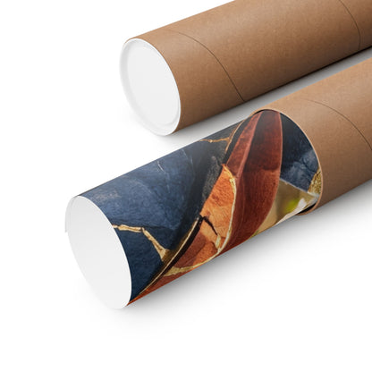 Golden Hour Paper Fold Wall Art Print - Kintsugi Ma