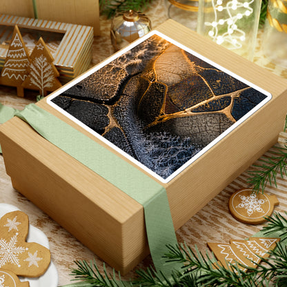 Cracked Earth Sticker | Winter Kintsugi Gold Repair Art