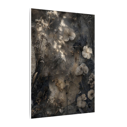 Winter Dried Flowers Texture Canvas Art | Elegant Decor