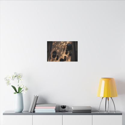 Shibui Tea Ceremony Canvas Art - Dark Japandi Shadow Zen